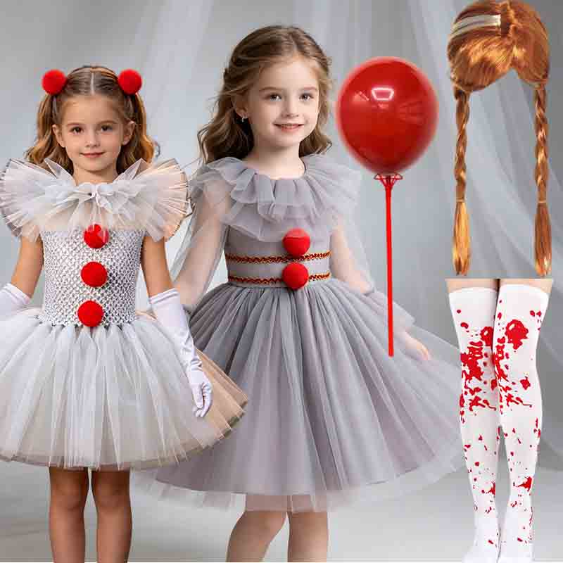 Baby Clothing Europe - زي مهرج شرير للهالوين 2026 للفتيات