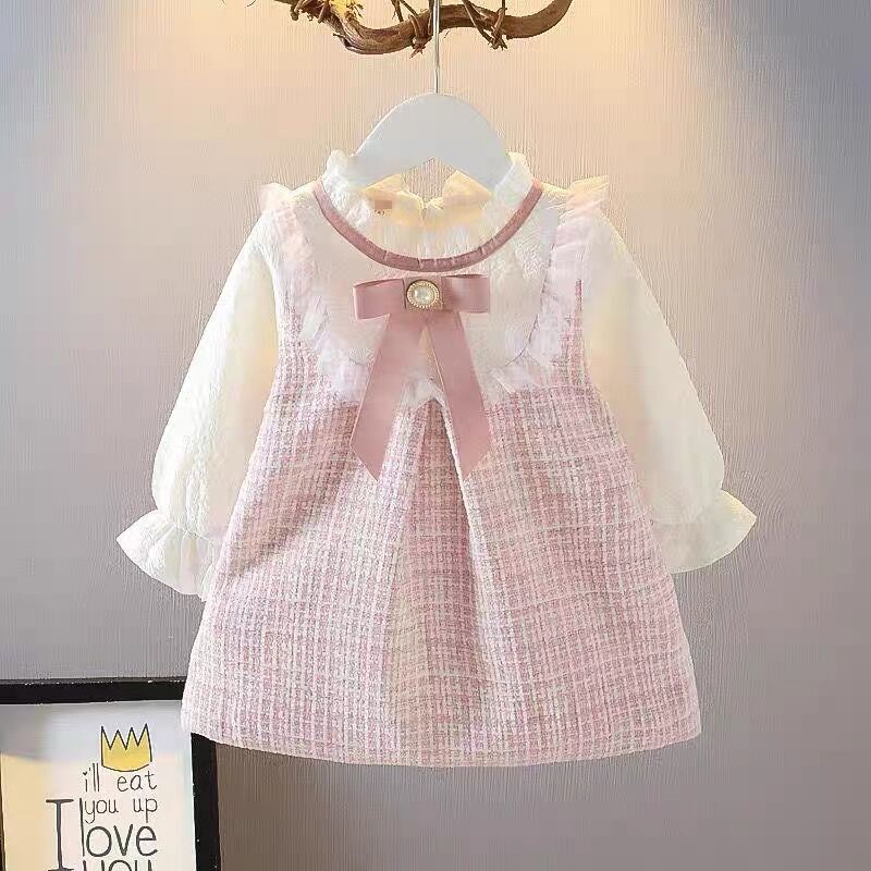 Baby Girl Clothing Zara - الفتيات تنورة طويلة الأكمام لطيف فستان
