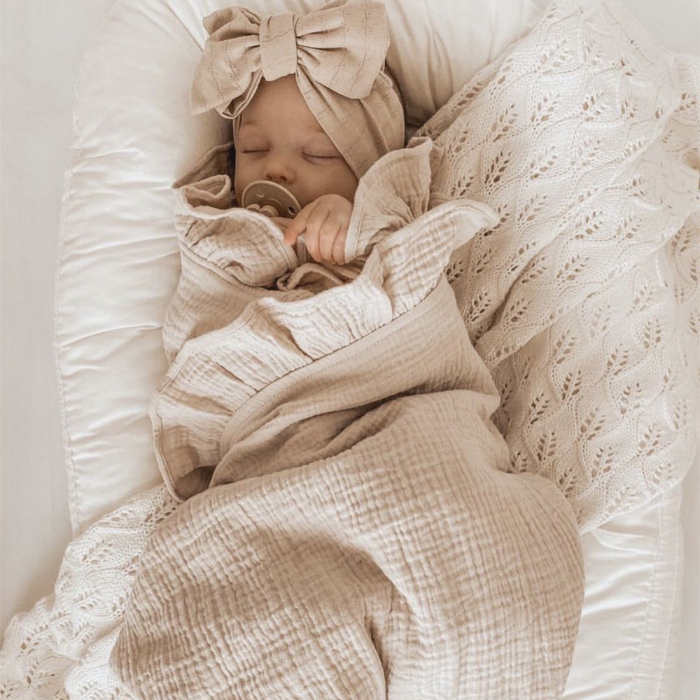 INS تكدرت الشاش الطفل قماط الب - مراجعة Baby Clothing Organic Cotton وسعره