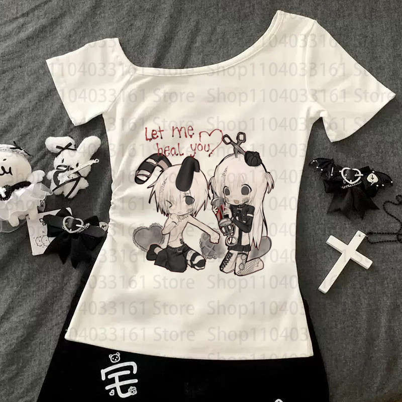 تي شيرت نسائي بتصميم فتاة الأن - مراجعة Baby Y2K Clothing وسعره