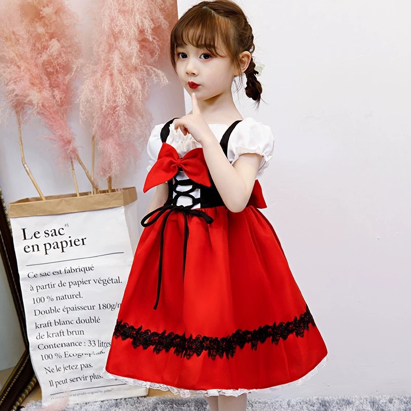 طقم فستان دانتيل أحمر على طراز - مراجعة Baby Clothing Europe وسعره